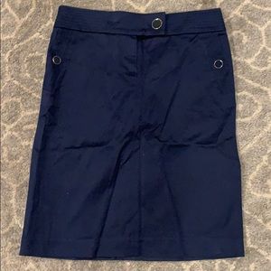 J Crew Navy Knee Length Skirt